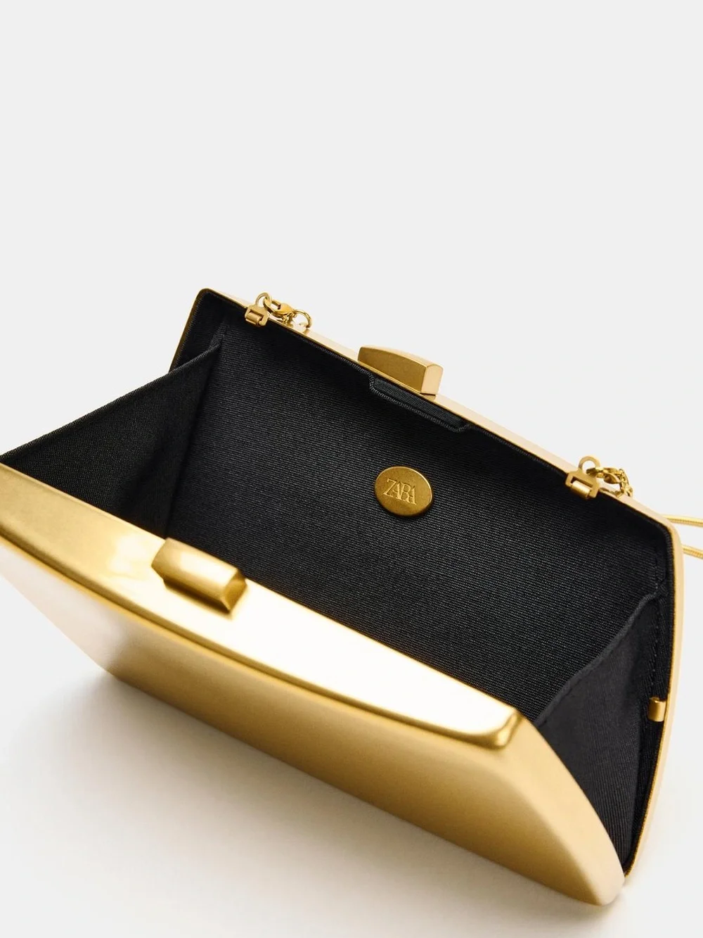 Zara Metal Clutch Bag